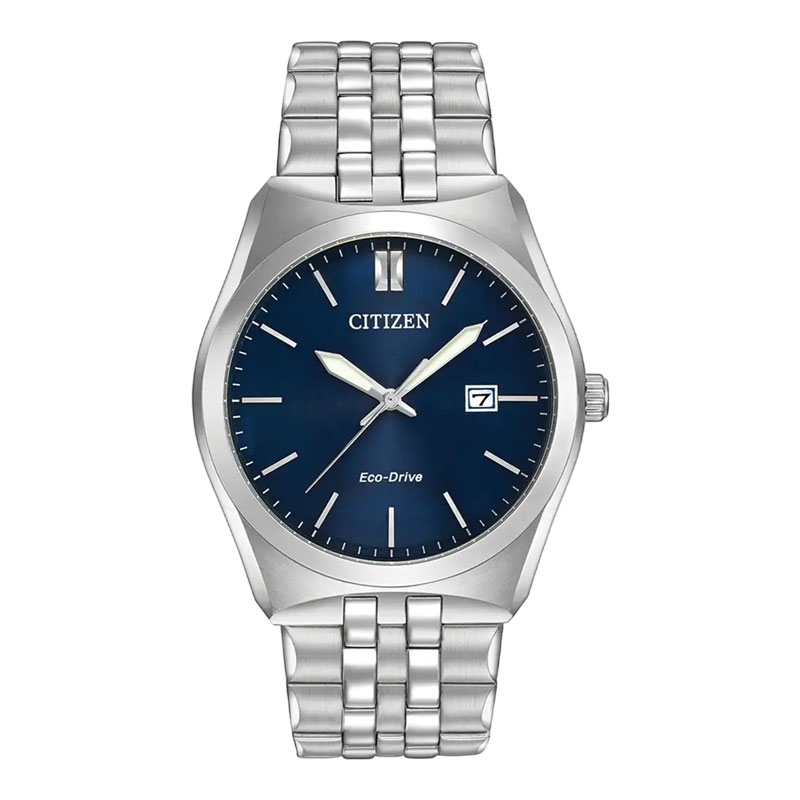 Citizen Jam Tangan Pria Citizen Eco Drive BM7330-59L Corso Men Blue Dial Stainless Steel Strap