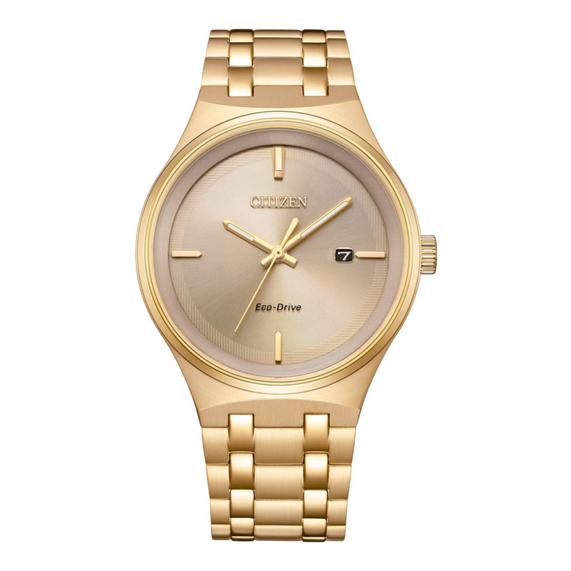 Citizen Jam Tangan Pria Citizen Eco Drive BM7653-50Q Men Rose Gold Dial Rose Gold Stainless Steel St