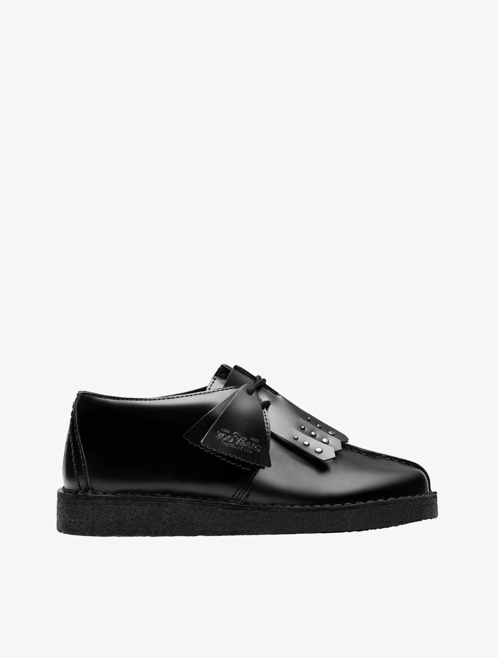 Clarks Desert Trek. Blk HiShine Lea