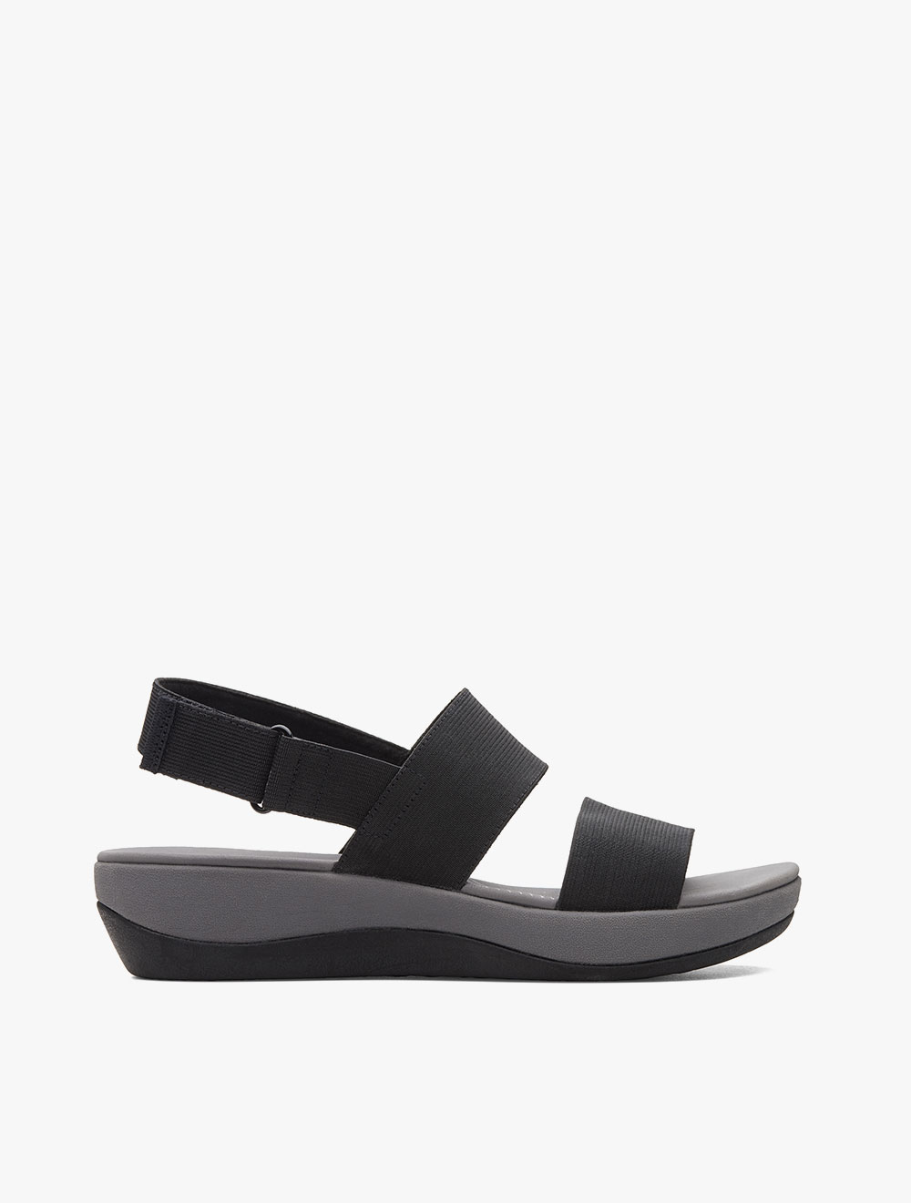clarks black flat sandals