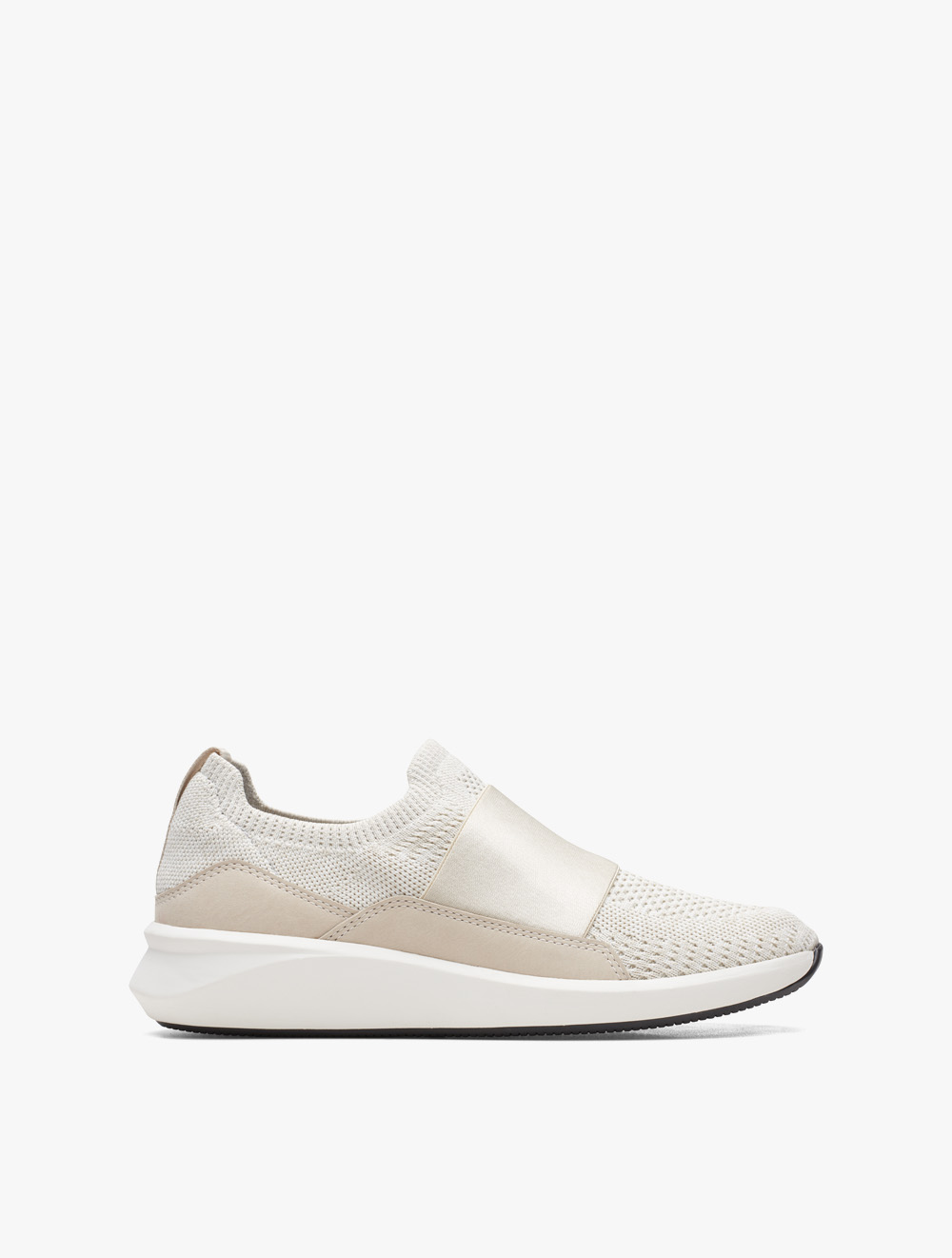 clarks slip on trainers