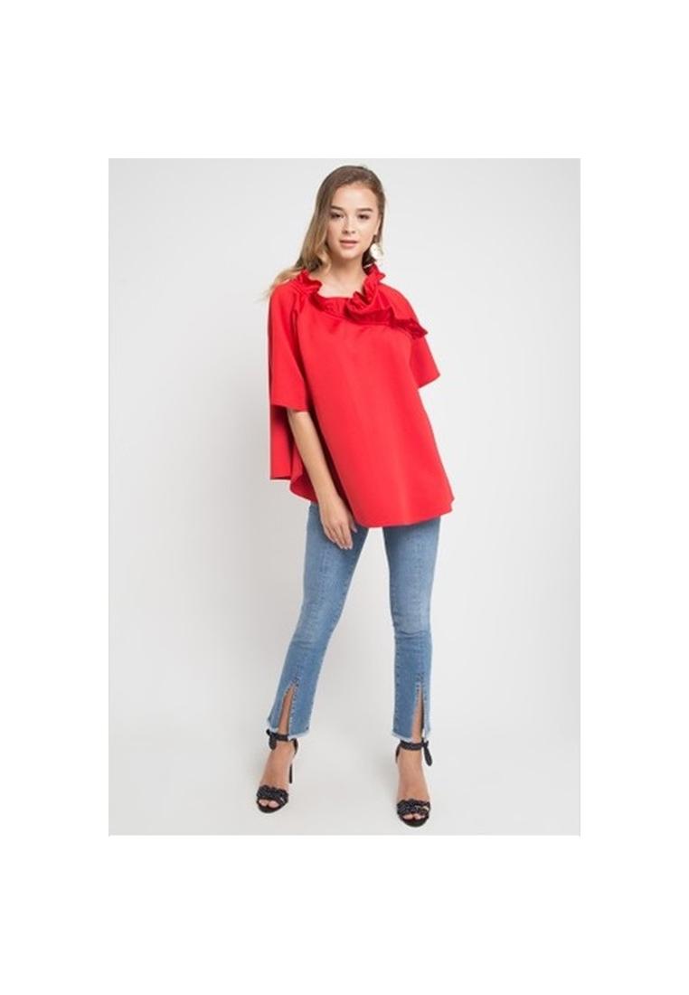 Co-Plus ELLE Apparel Original - Flower Collars Blouse