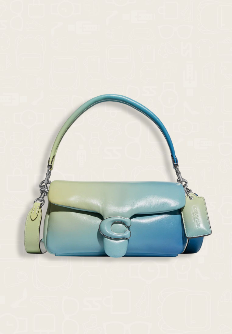 Coach Pillow Tabby Shoulder Bag 26 With Ombre Aqua Multi