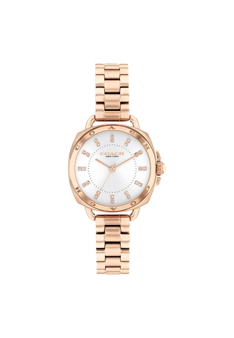 Coach Tatum Silver White Dial Ionic Plated Rose Gold Steel Watch