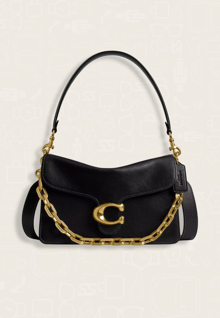 Coach Chain Tabby Shoulder Bag Black