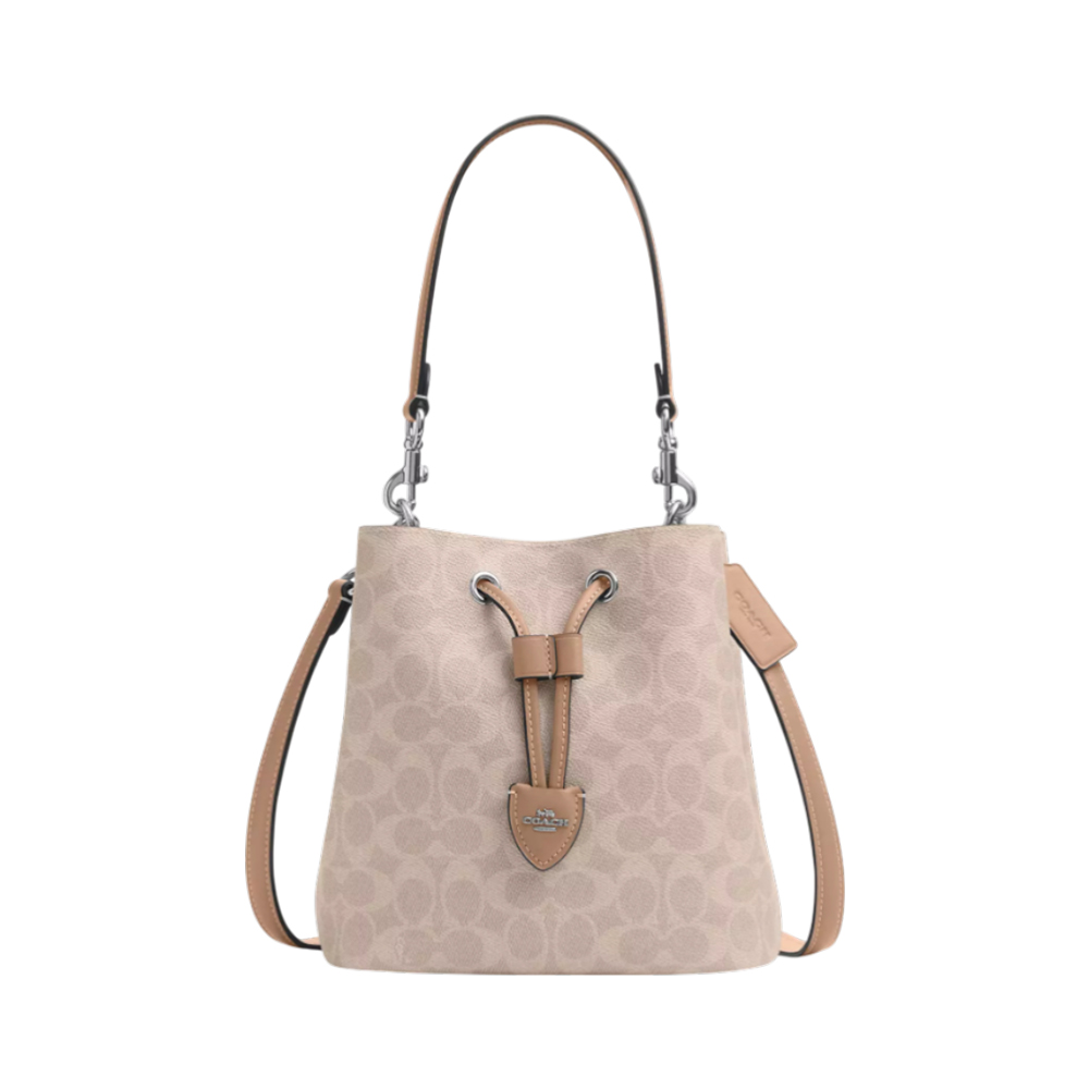 Coach Rowan Bucket Bag Signature Canvas Sand/Taupe