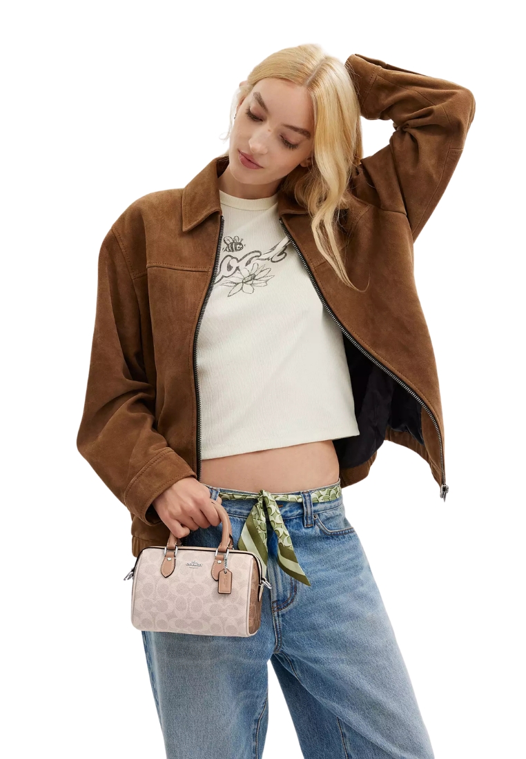 Coach Mini Rowan Crossbody Bag In Blocked Signature Canvas
