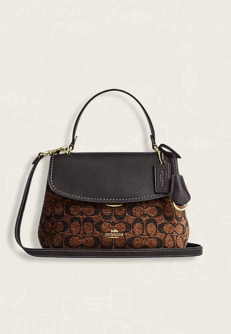 Coach Emory Top Handle Bag In Signature Chenille Truffle