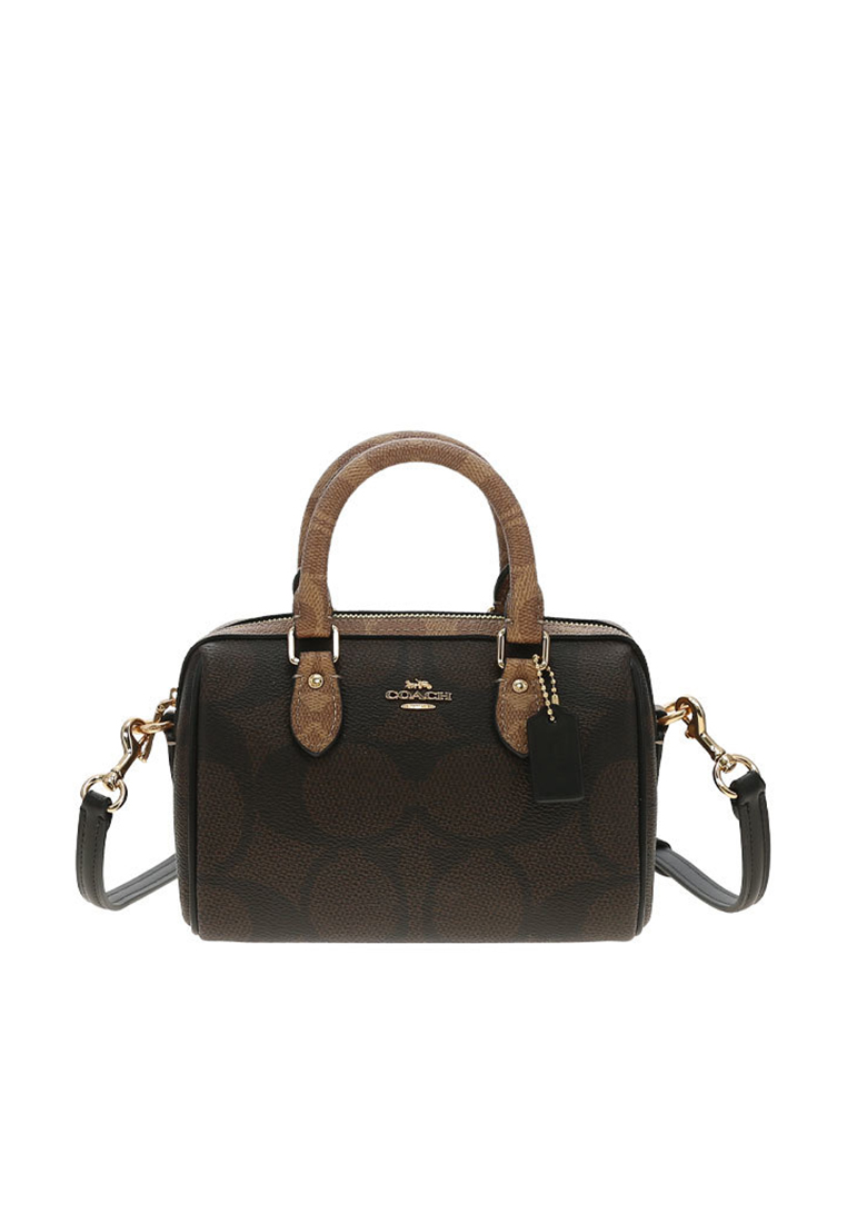 Coach Mini Rowan Crossbody Bag In Blocked Signature Canvas CAB16