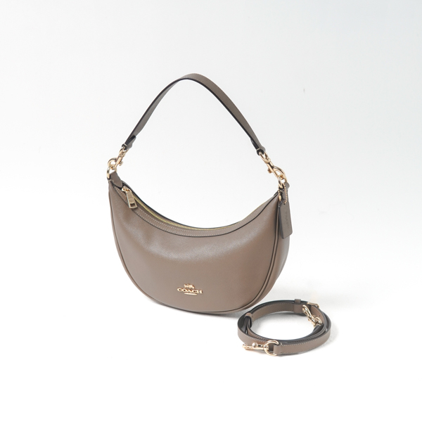 Coach Tas COACH ARIA LEATHER TAUPE HOBO BAG WITH LS 100% ORIGINAL