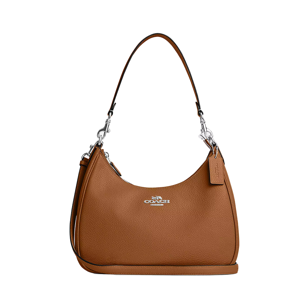 Coach Teri Hobo Bag Pebble Leather Light Saddle Shw