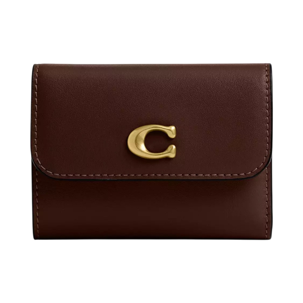 Coach Essential Card Holder Wallet Brass/Maple Ghw