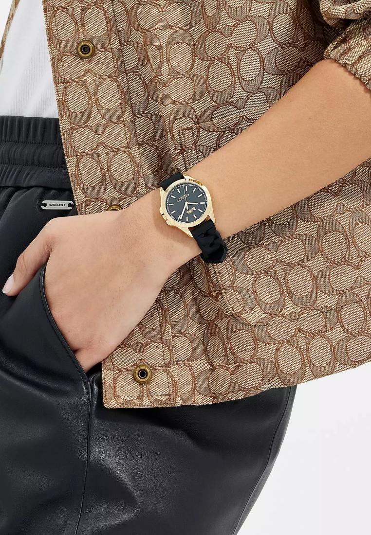 Coach Jam Tangan Wanita Coach Libby Rubber Watch Black