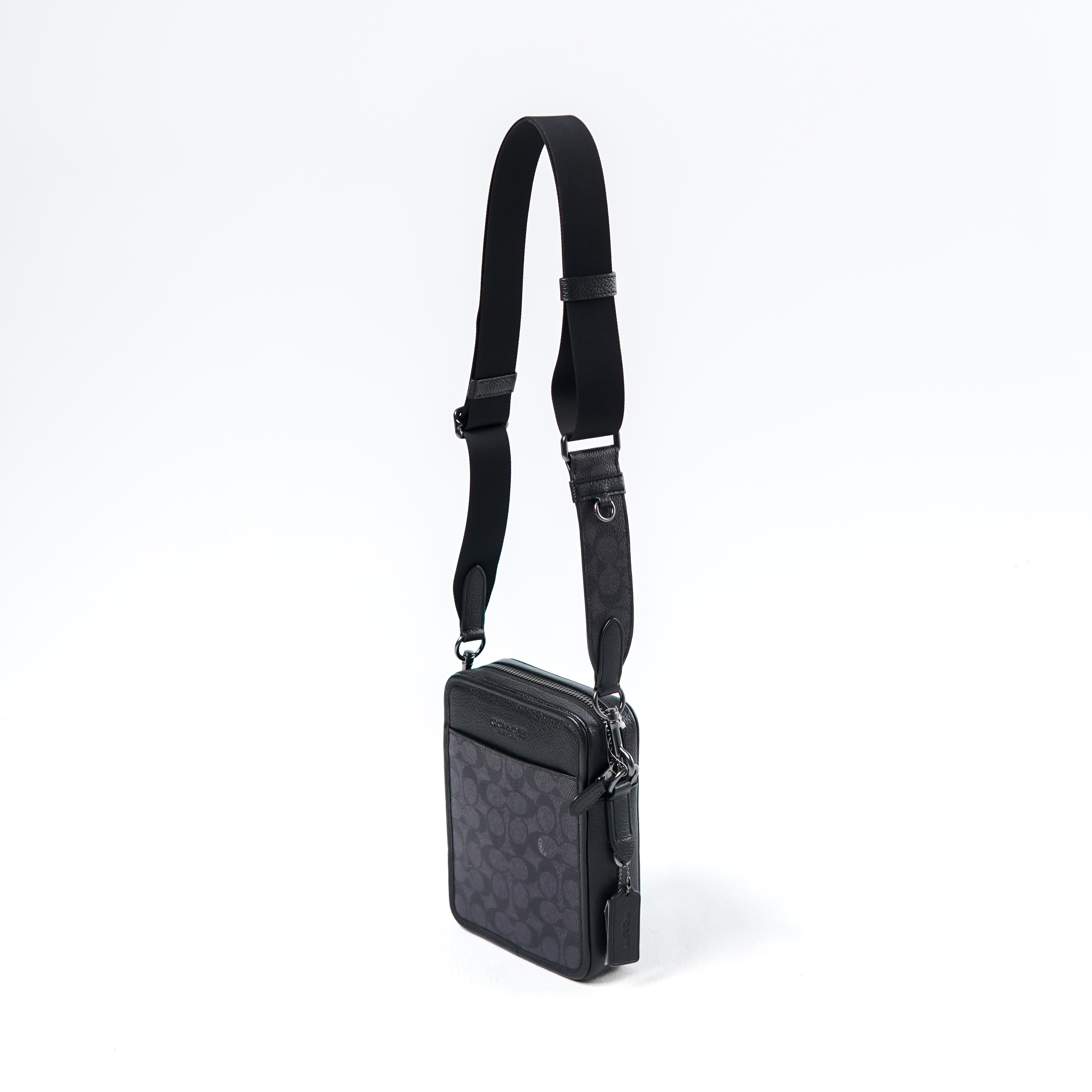 Coach Tas COACH SULLIVAN MONOGRAM GREY BLACK SLING BAG 100% ORIGINAL