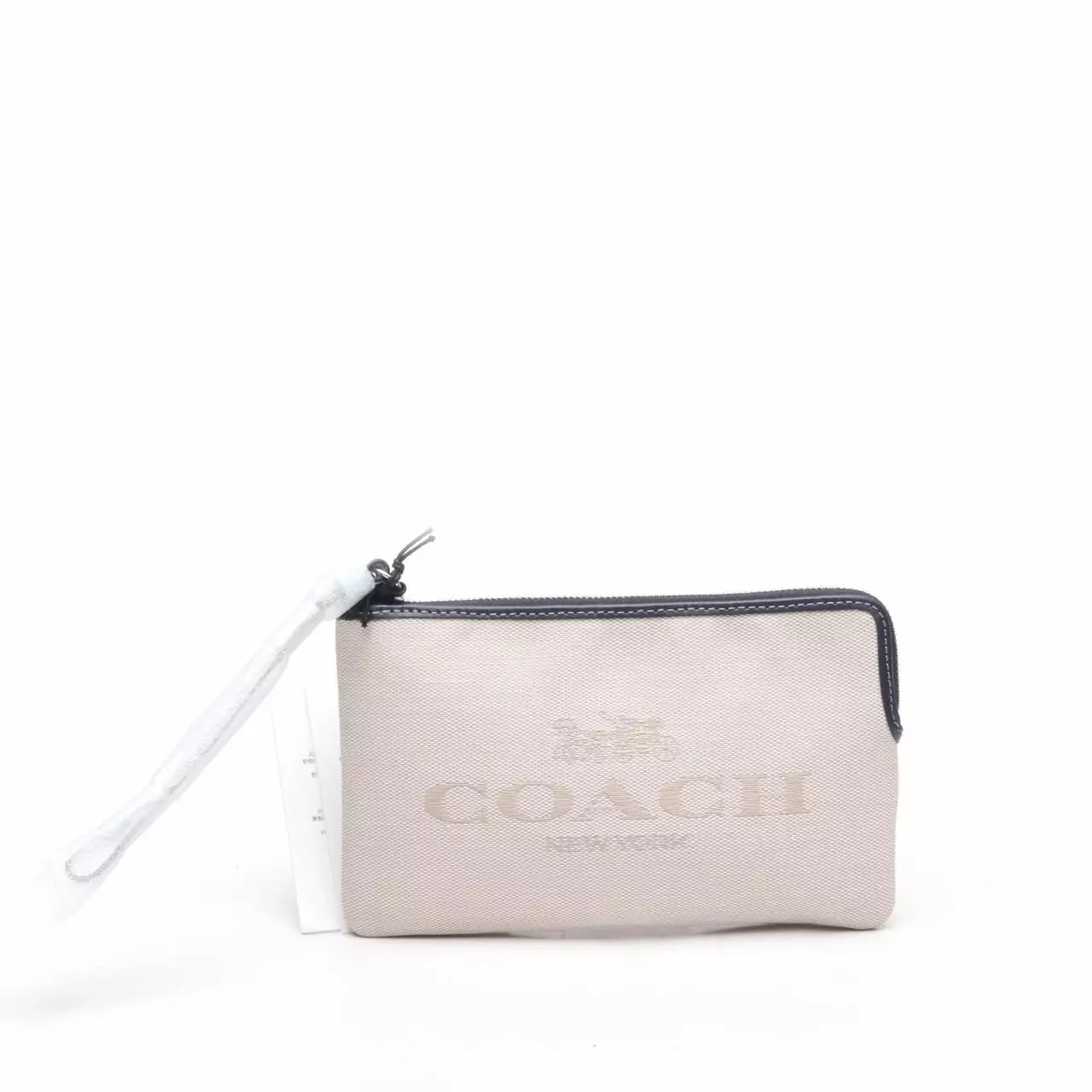 Coach CA734 Large Corner Zip Wristlet Embossed Canvas Horse & Carriage Jacqurd