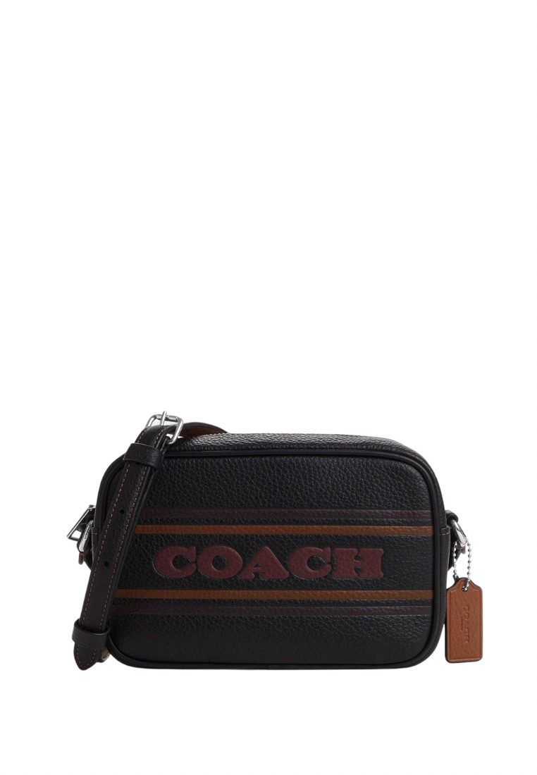 Coach Mini Jamie Camera Bag With Stripe Black Saddle