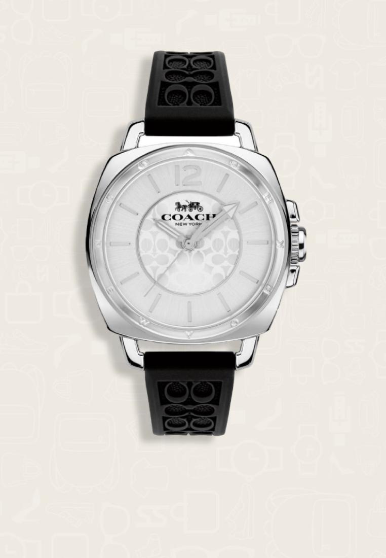 Coach Jam Tangan Wanita Coach Boyfriend Rubber Strap Black