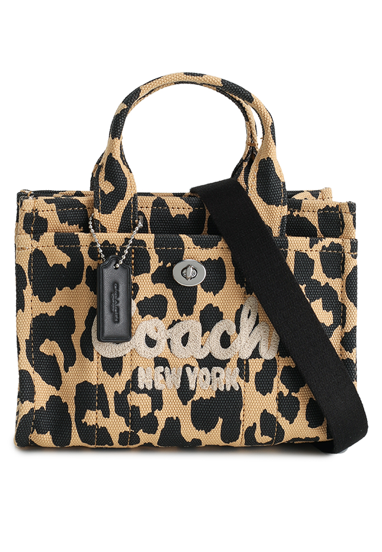 Coach Cargo Tote Bag 20 With Leopard Print
