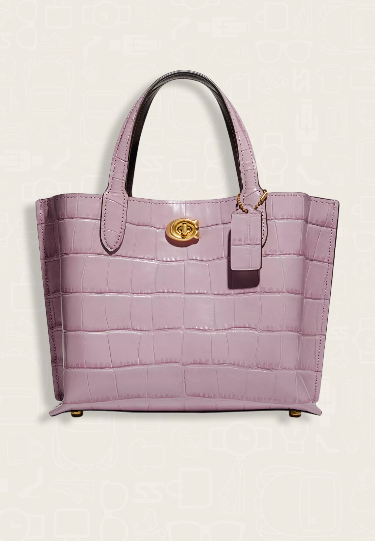 Coach Willow Tote Bag 24 Ice Purple