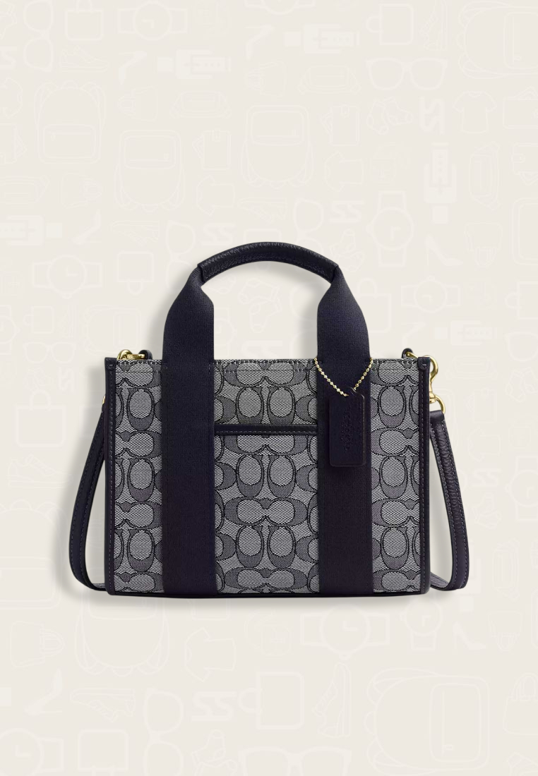 Coach Smith Tote Bag 24 In Signature Jacquard Midnight Navy