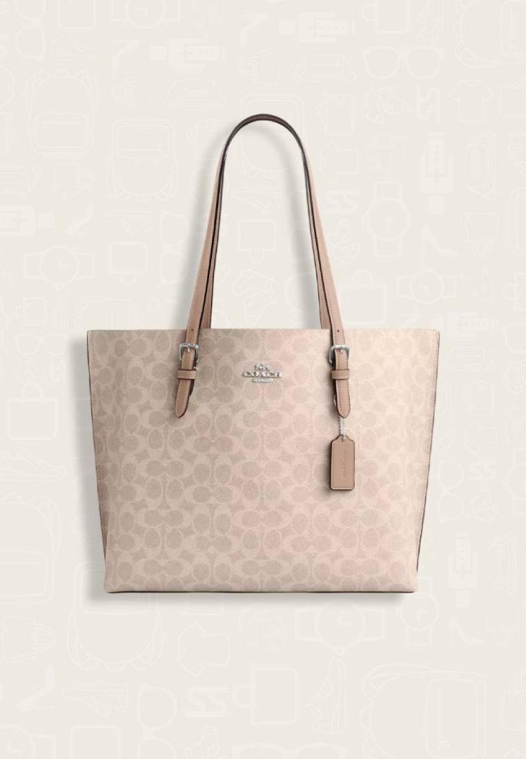 Coach Mollie Tote Bag In Signature Canvas Sand Taupe