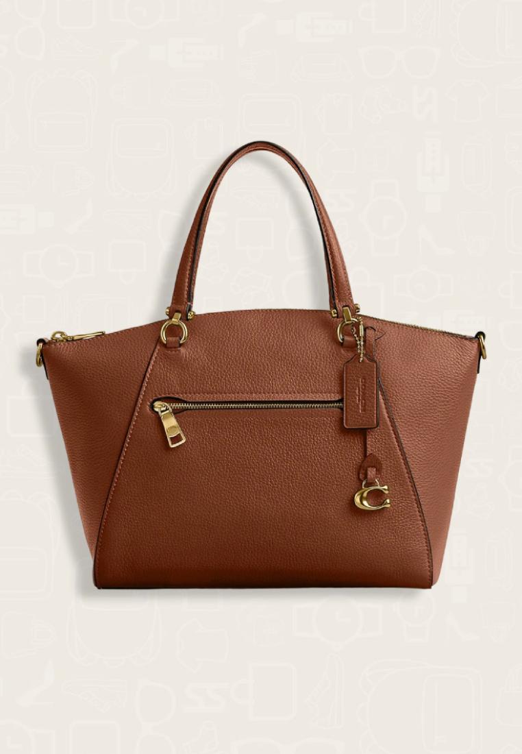 Coach Bella Leather Satchel Saddle