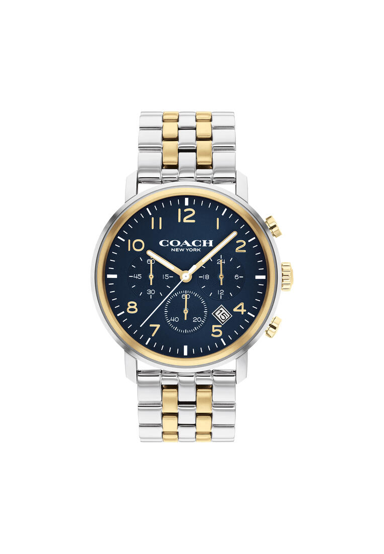 COACH Men's Watch in Silver with Blue Accents 14602536