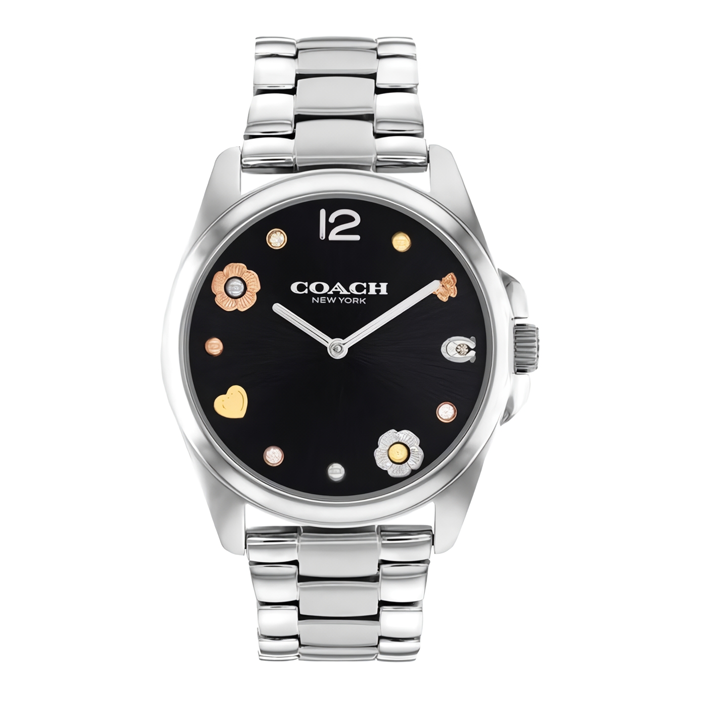 Coach Greyson Black Dial Silver Case Stainless Steel 14504024