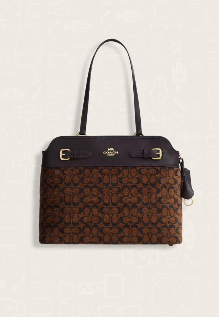 Coach Easton Tote Bag In Signature Chenille Truffle