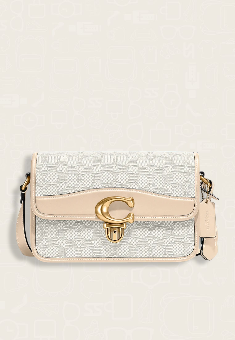 Coach Studio Shoulder Bag In Signature Jacquard Ivory