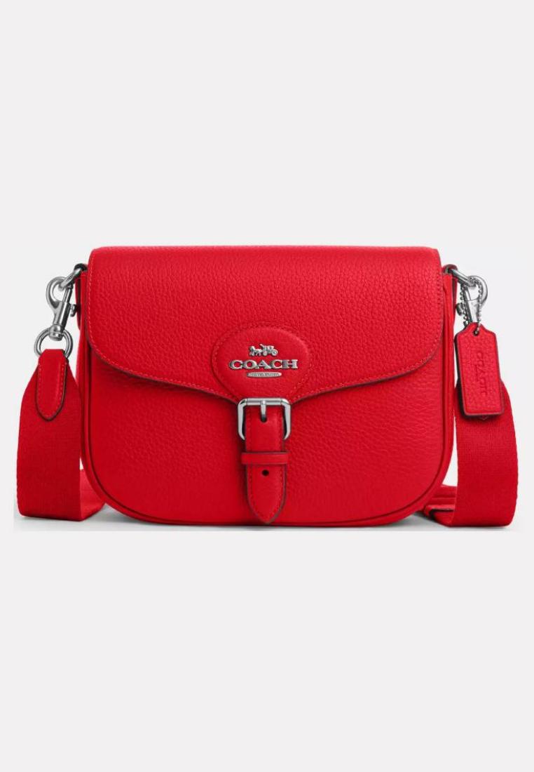 Coach Amelia Saddle Bag Bright Poppy