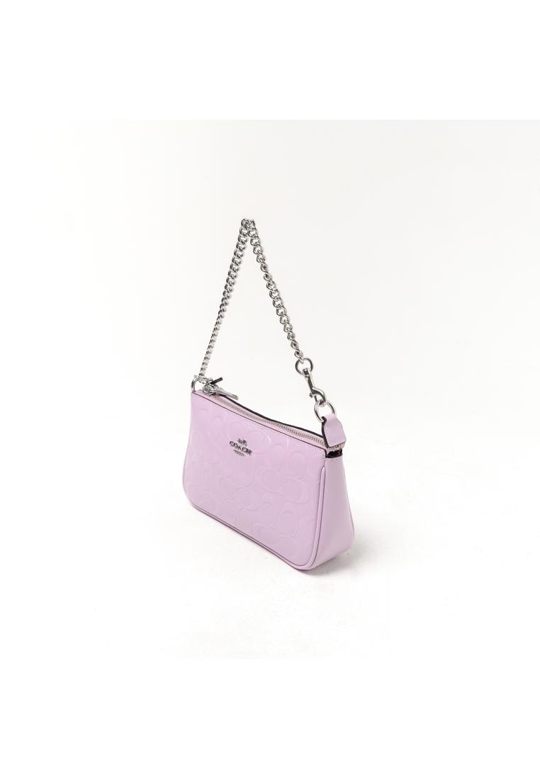 COACH Tas COACH NOLITA MONOGRAM EMBOSSED LILAC CHAIN HOBO BAG 100% ORIGINAL