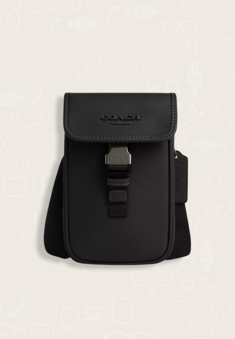 Coach Racer Phone Crossbody Bag Black