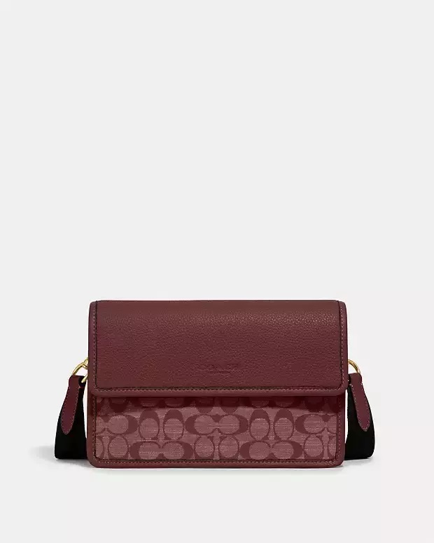 Coach Turner Crossbody Chambray Signature Wine Multi CH828