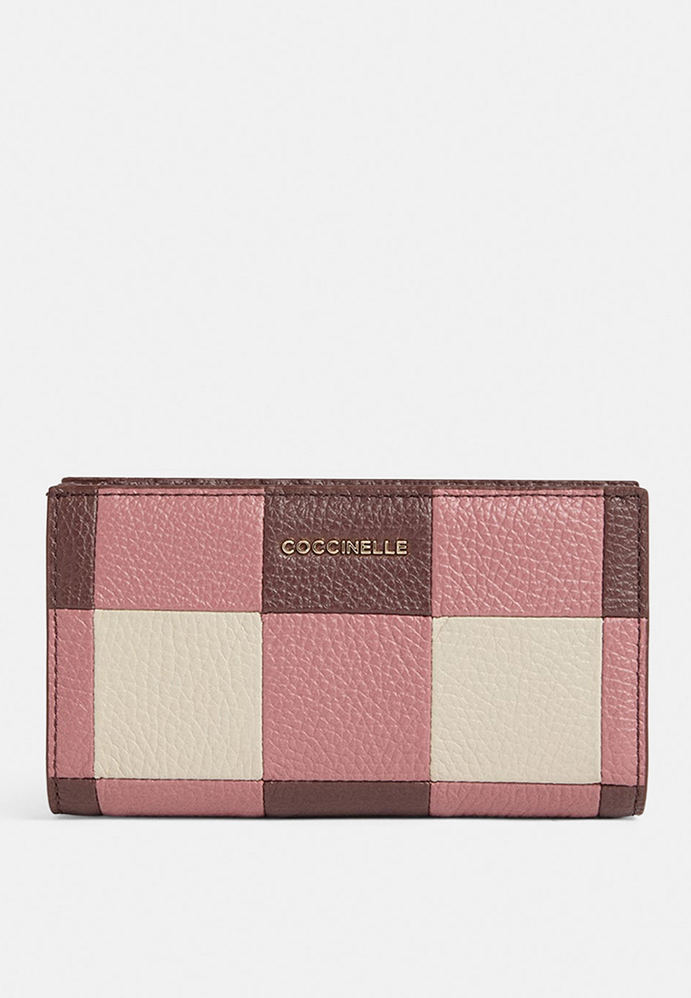 Coccinelle Metallic Vichy Patch Wallet