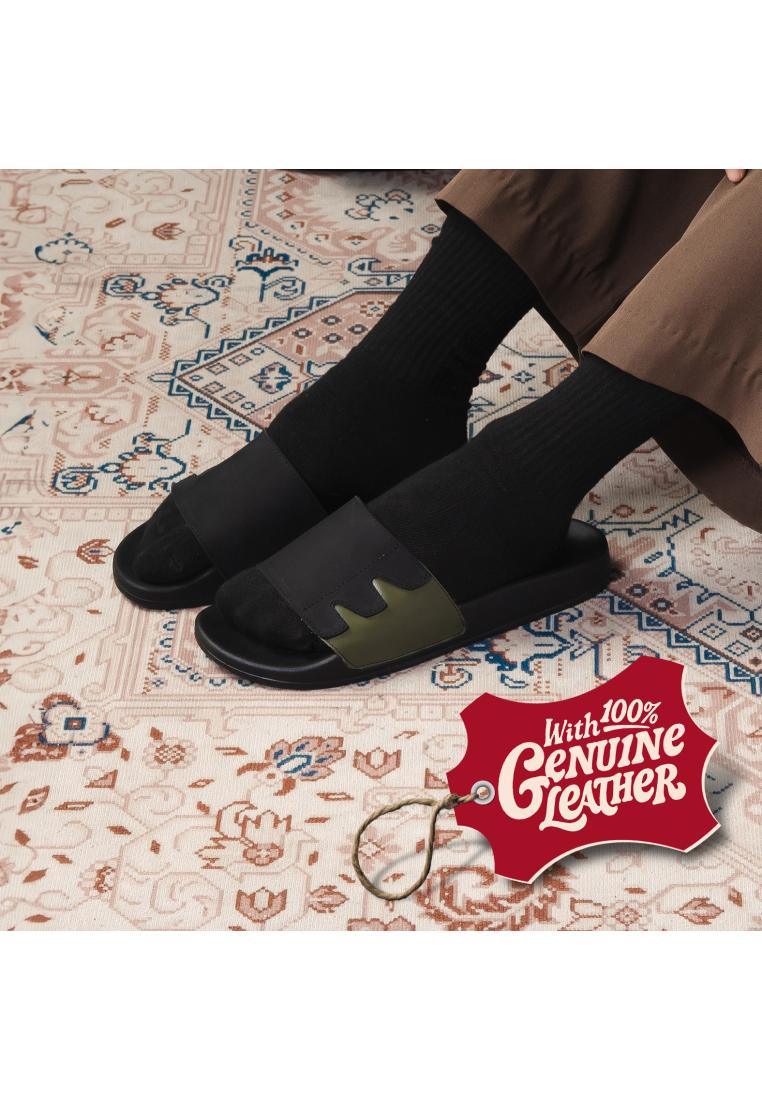Cogen MARHADI Sandal Selop Pria Premium Casual Slide Sandal Pria - Reno Signature Heritage Green