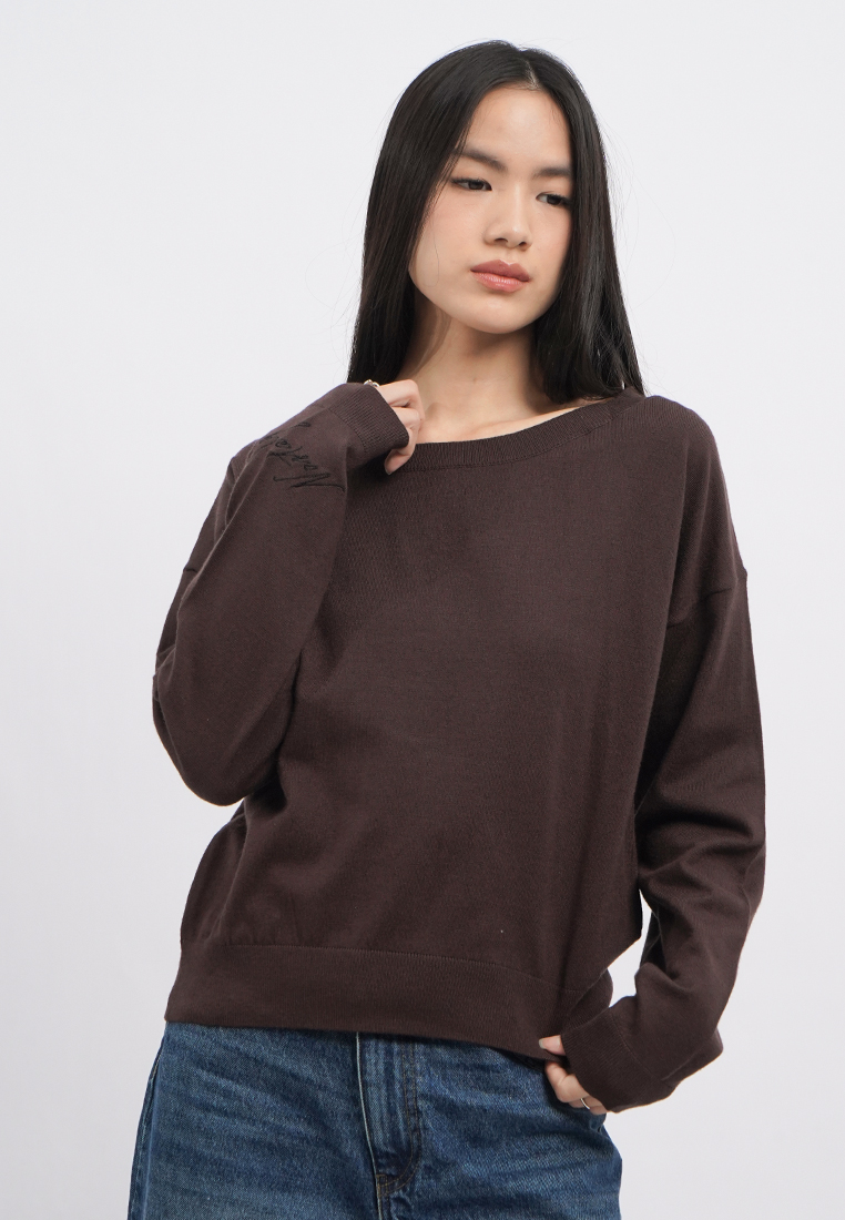 COLORBOX Off Shoulder Long Sleeve Sweater