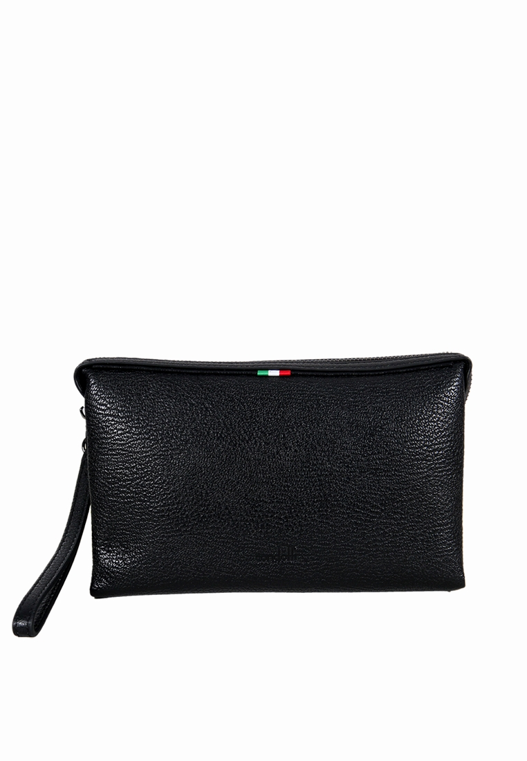 Condotti Leather Clutch Bag 94402 Black Lock