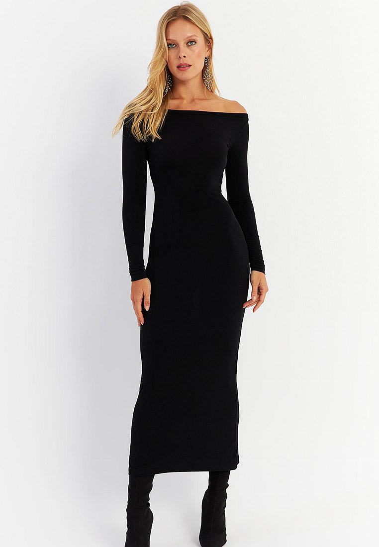 Cool & Sexy Long Sleeves Midi Dress