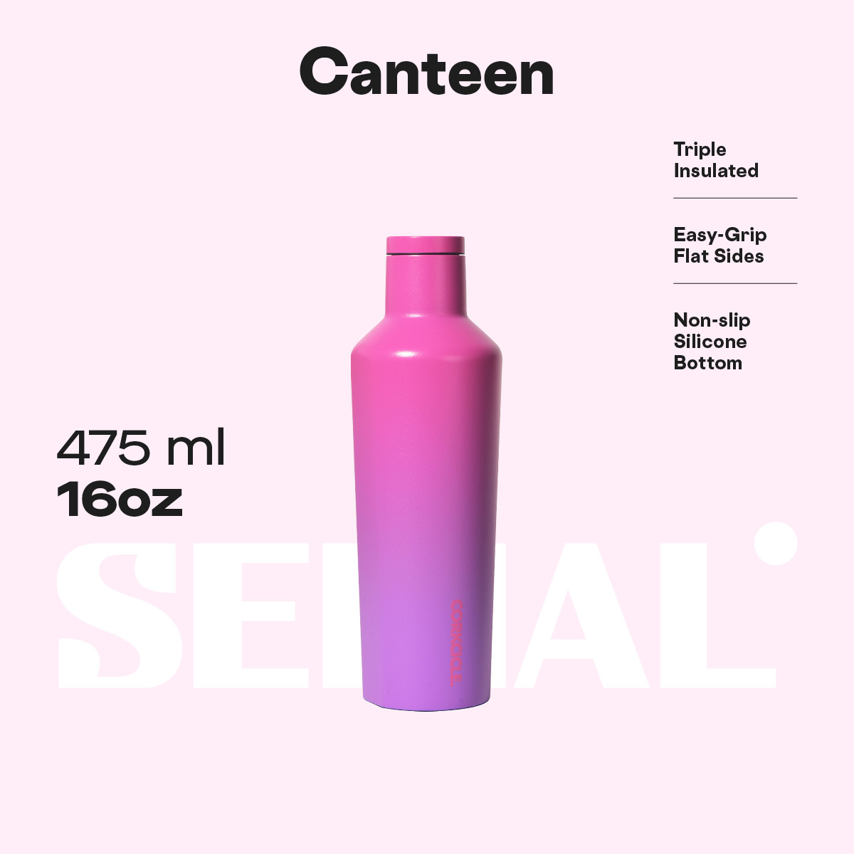 CORKCICLE Canteen 16oz - Hydrangea