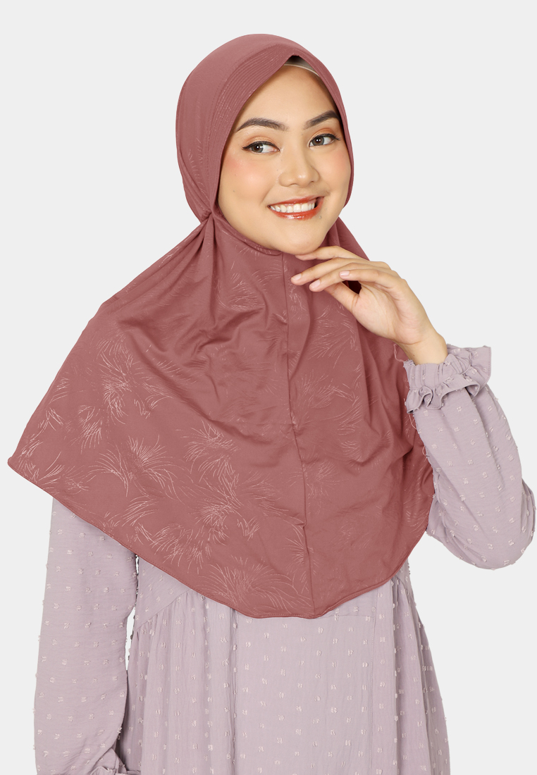 COTTON BEE Aisyah Bergo Tali | Hijab Instan Jersey | Kerudung - Mauve