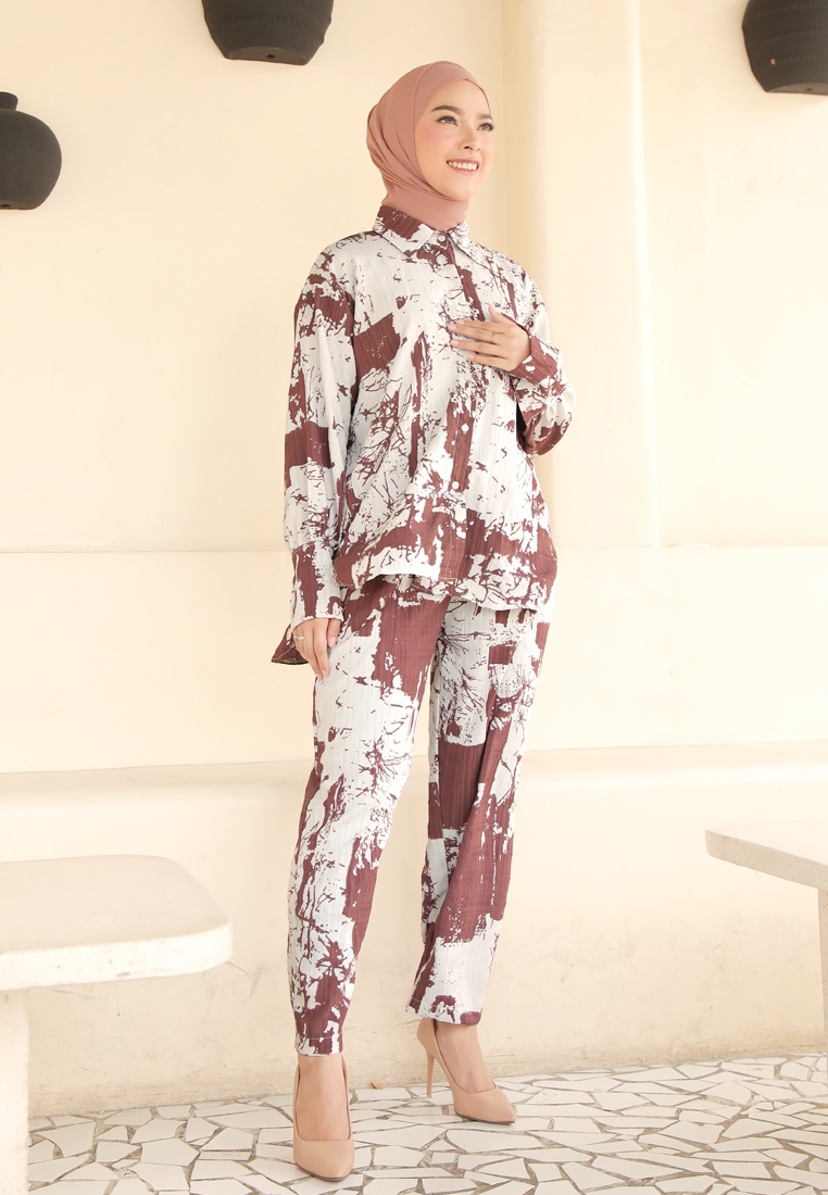 COTTON BEE Shanaya Oneset Wanita Tie Dye Airflow | Setelan Wanita Casual
