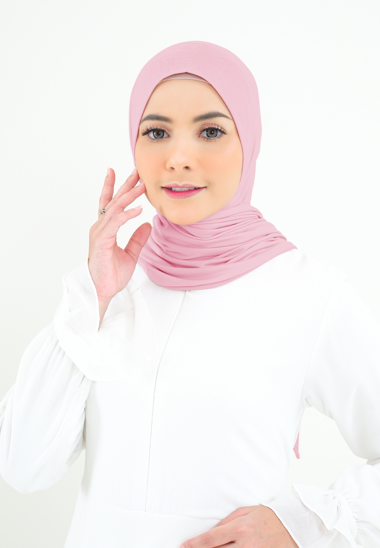 Cotton Bee - Viona Instan Hijab | Hijab Segitiga Instan Jersey - Rose Pink