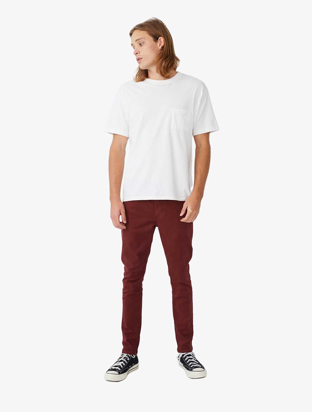 Cotton On - Pakaian Pria - Super Skinny Jean - Red Carmine