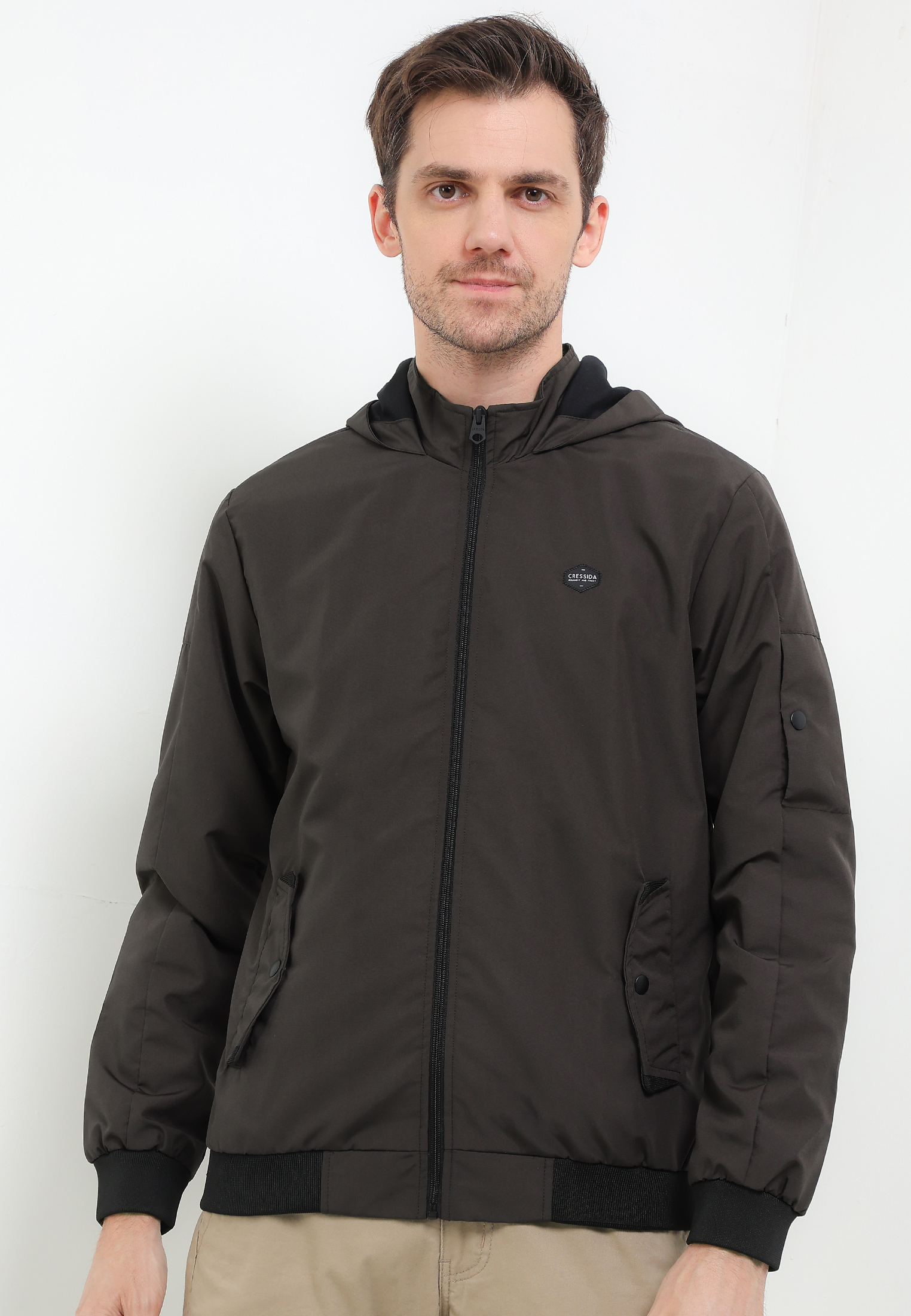 Cressida Casual Jacket Nylon Dark Brown - VB025C