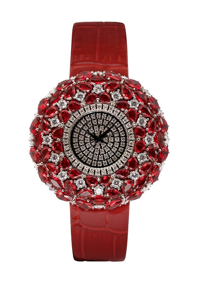 Crisathena Macaron Fashion Watch in Red for Women