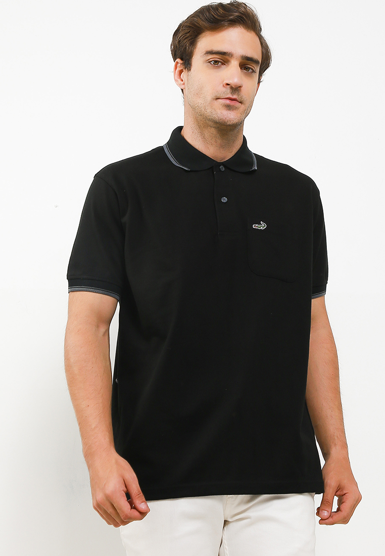 Crocodile COLE Black Baju Kaos Kerah Pria Men Polo Relax fit