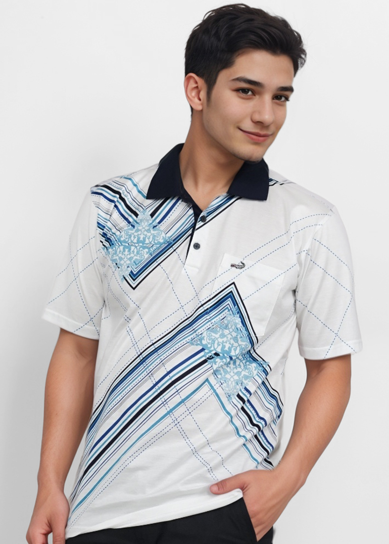 Crocodile DIAMOND 1926 White | Kaos Kerah Premium Pria Polo Shirt | Relax fit