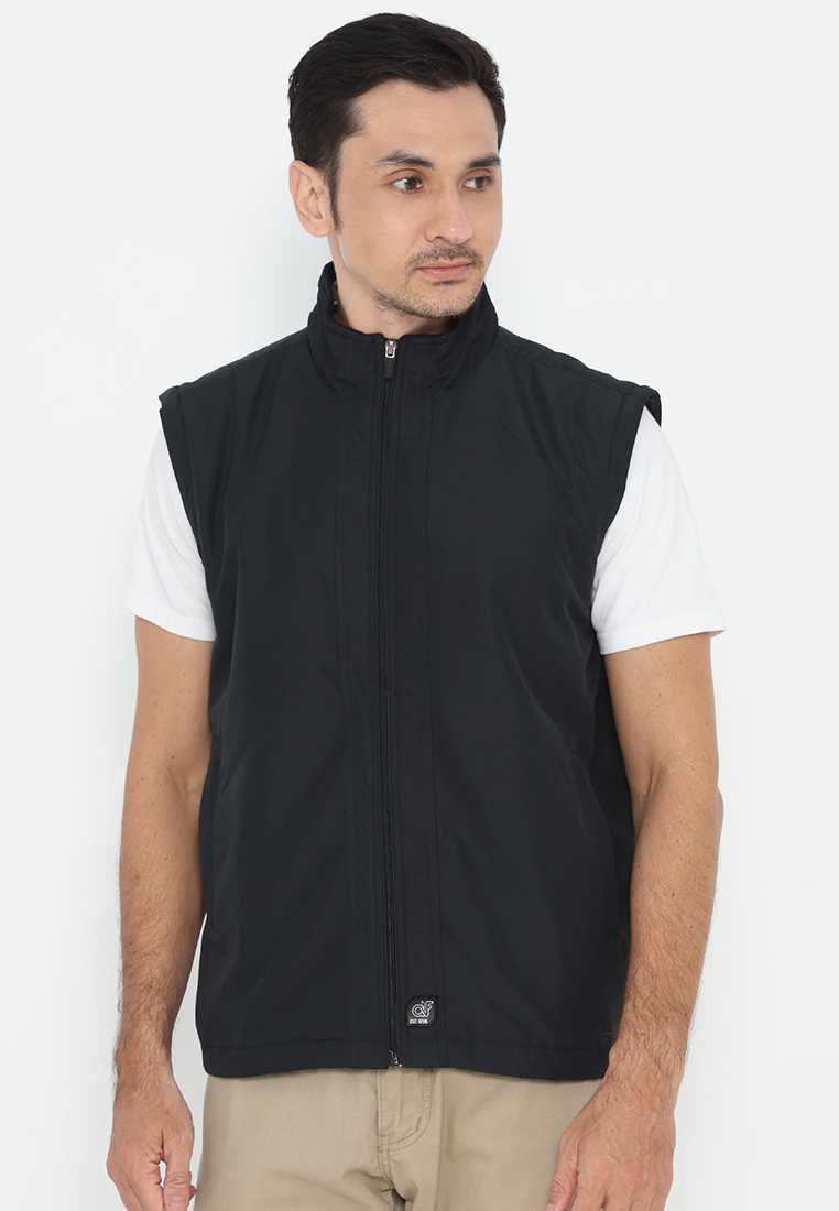 D&F Jacket Parasut D&F With Detachable Fleece Black
