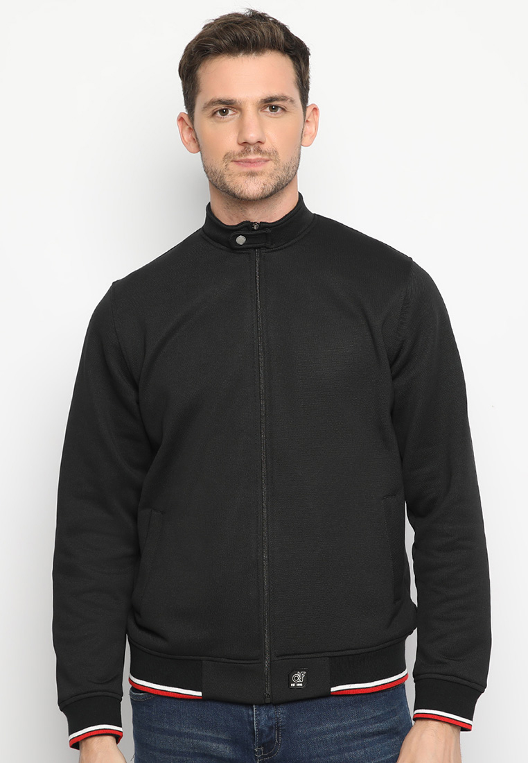 D&F Jaket Biker Pria - Black
